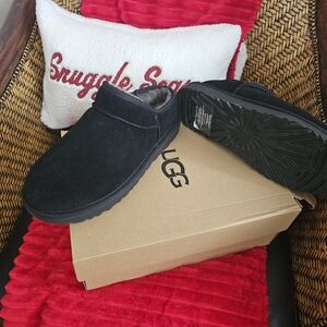 UGG Black Suede Slippers